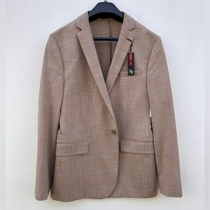 JF Ferrar Sport Coat Jacket Suit Men's 42R Slim Fit Light Brown Texture NEW $168